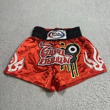Fairtex Shorts Mens Medium Red Muay Thai Kickboxing Thailand Performance Train