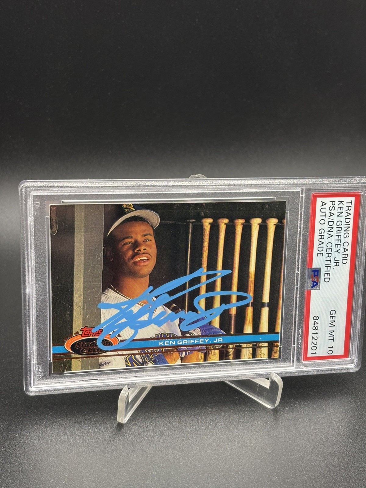 Ken Griffey Jr 1991 Topps Stadium Club Autograph Card #270 PSA/DNA 10  view 5