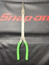 Snap-on 915cf Green Long Neck 15 Straight Needle Nose Pliers New Snap-on 915cf Green Long Neck 15 Straight Needle Nose Pliers New