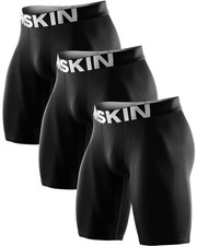 Men's 3 Pack Compression Shorts Pants Tights Athletic Sports Running Active B...