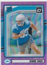 2024 Panini Donruss #332 Sione Vaki Pink Rated Rookie Detroit Lions