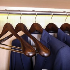 Wooden Suit Hangers - 6 Pack - Wood Coat Hangers,Jacket Outerwear Shirt Hange...