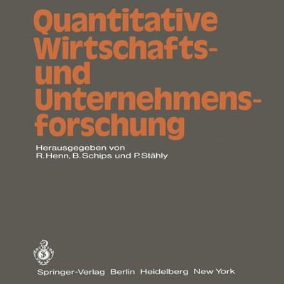 Quantitative Wirtschafts- und Unternehmensforschung Ergebnisband