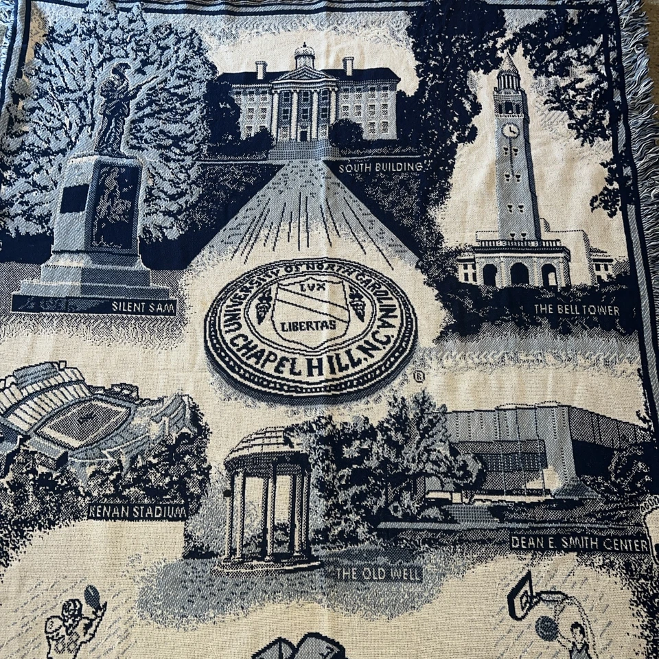 North Carolina Tar Heels Tapestry Throw 48x60 Basketball Football College - Image 3 of 4