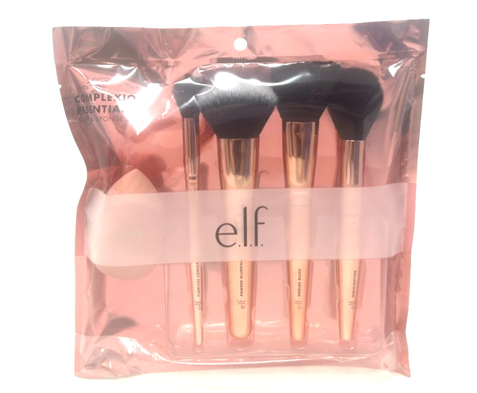 e.l.f. Complexion Essentials Brush & Sponge Set, 5pc