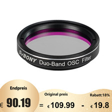 SVBONY SV220 Teleskop Filter,H-Alpha & OIII,1.25" Dual-Band 7nm Nebula Filter