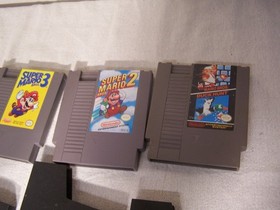 Nintendo NES Super Mario Brothers 1 2 3 Trilogy Set con Duck Hunt
