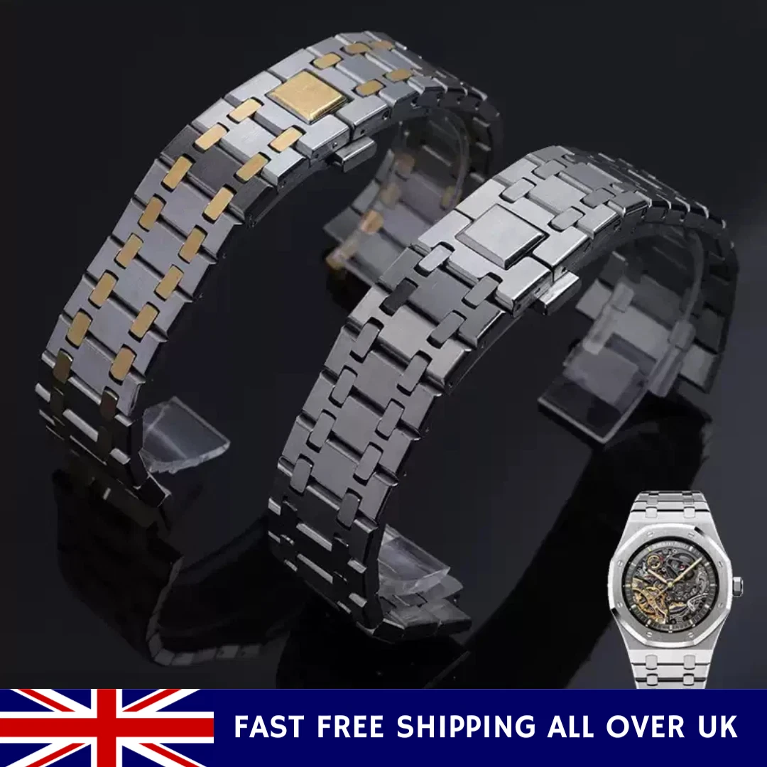 26mm Stainless Steel Watch Band Compatible AP Royal Oak 15400 26331