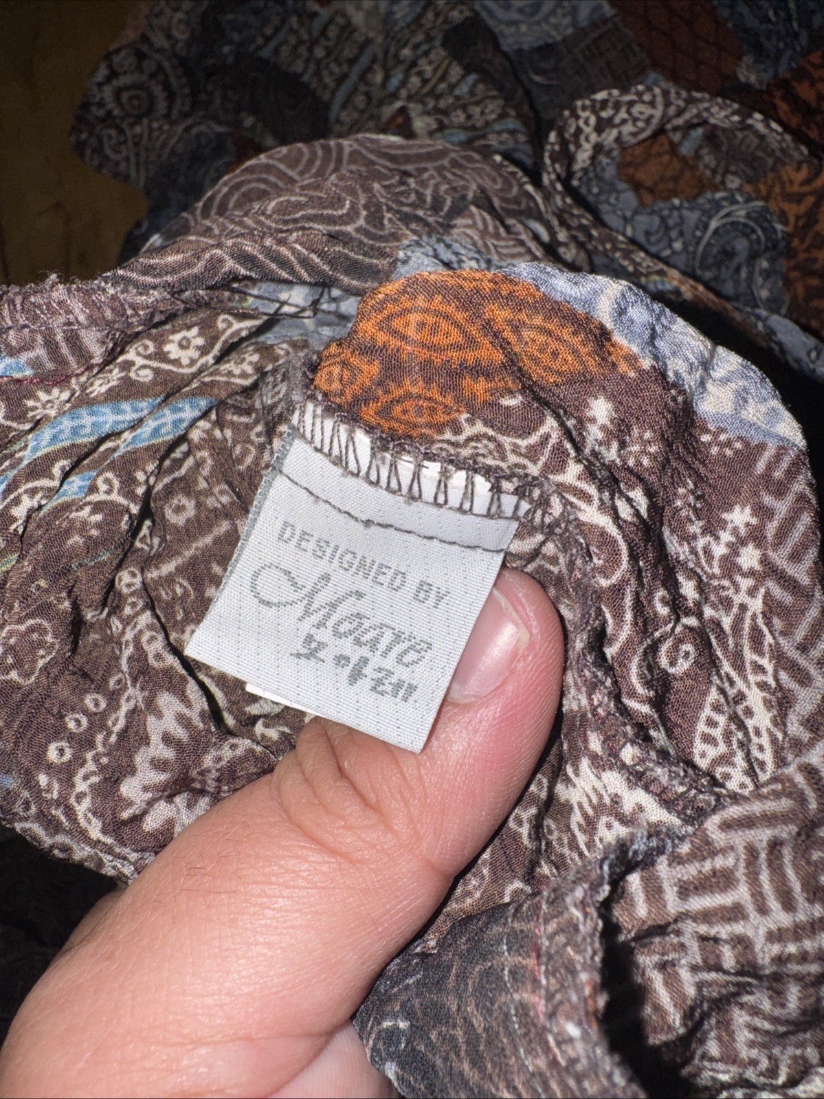 Korean Boutique Paisley Patchwork Button Down Shi… - image 5