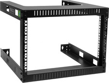 6U 19" Wall Mount Network Rack - Heavy Duty Open Frame for Home/Server Use