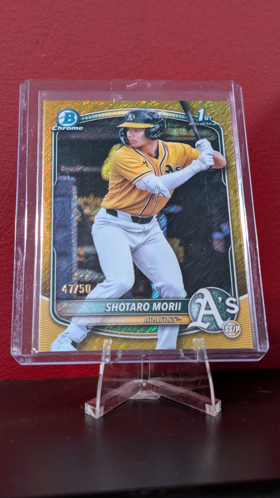 2025 Bowman Chrome Shotaro Morii BCP-170 Gold Shimmer /50 RC Color Match