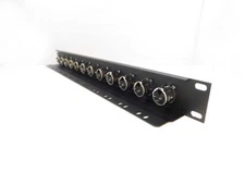 PROCRAFT TSP1U-12XF-BK 1U Aluminum Rack Panel w/ Tie-Down Shelf & 12 XF Loaded
