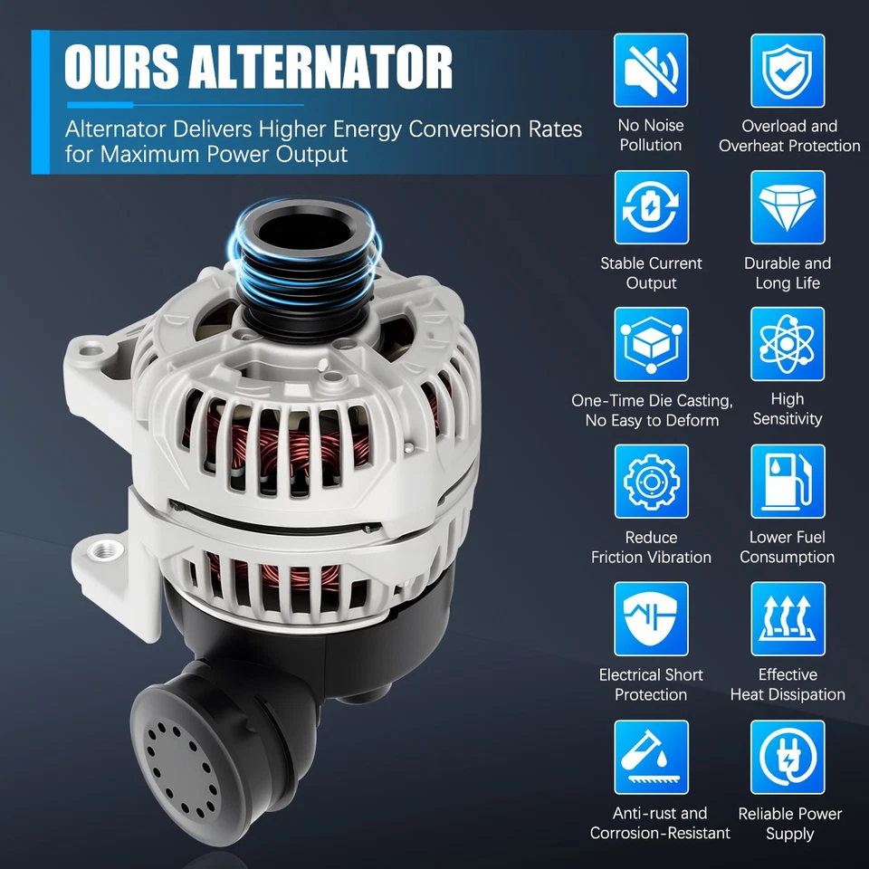 Alternator for 2001-2006 BMW E46 320i 325Ci 325i 325xi 330Ci 330i 330xi X5 Z3 Foto 3 de 4