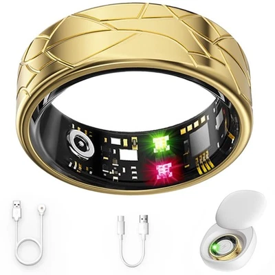 JAWPLOY Smart Ring Fitness Tracker Sleep Tracking Heart Rate Monitor Pedometer, Water...