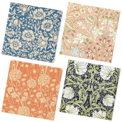 Whaline 50Pcs William Morris Floral Paper Napkin 6.5 x inch, Multicolor 