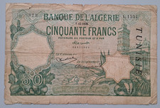 Tunisia 50 francs 1936 on Algeria - see other sales