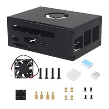 Metal Case Housing for OrangePi 3B Protector Cover Box with Cooling Fan Heatsink