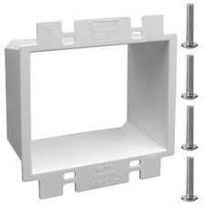 2-Gang BE2 Non-Metallic Electrical Power Outlet Box Extender ETL Listed ,White O