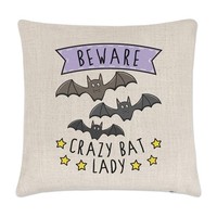 Vorsicht VerrüCkte Fledermaus Dame Kissenbezug Halloween Mama Muttertag Freundin