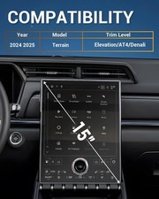 2025 2026 GMC Terrain Screen Protector Anti Terrain, 25-26 15" Nano