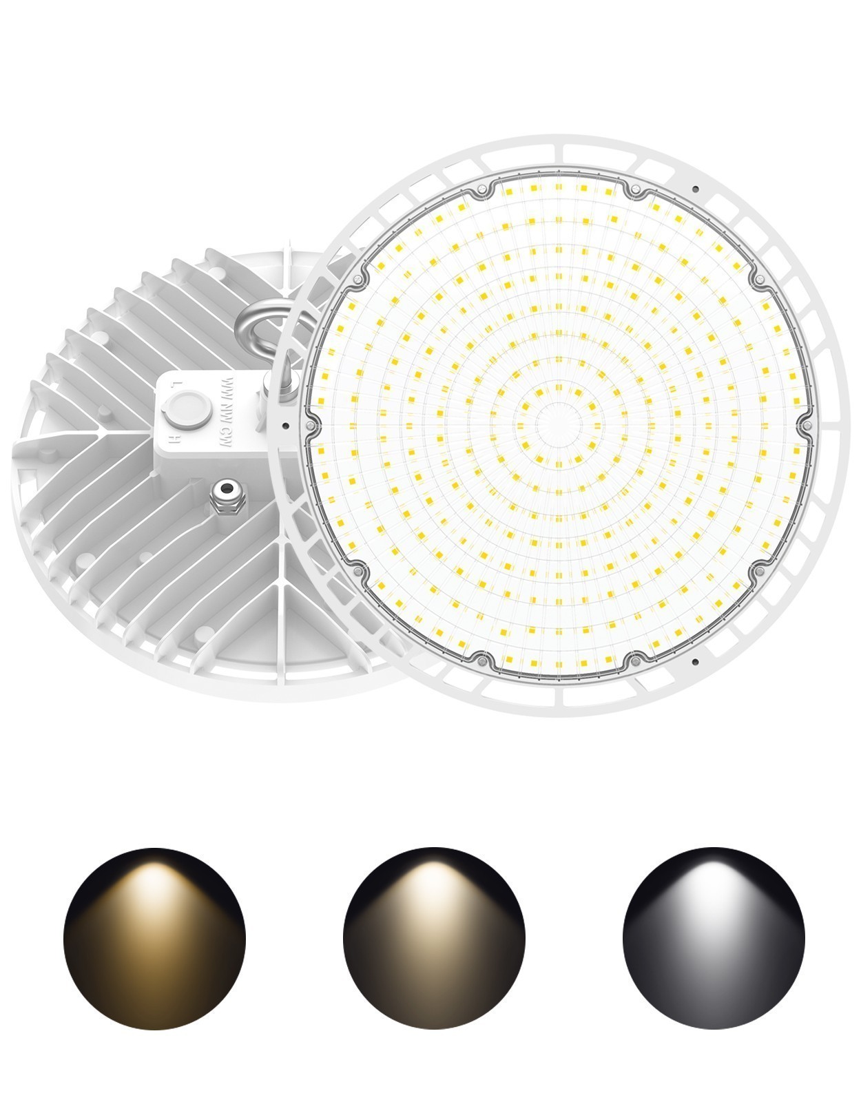 150W UFO LED High Bay Light Factory Warehouse Gym Lighting 3000-5000K Adjustable