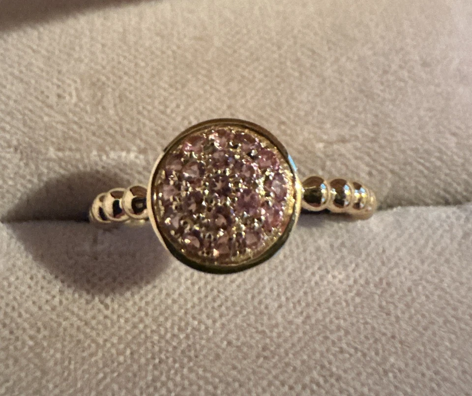 Ring,Gg 375, Turmaline, Gr. 56, Ringschiene Kügelch. 2,5 mm, Kopf 9,5mm