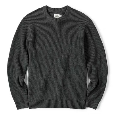 Men s Flint And Tinder Bolinas Recycled Cotton Crewneck Sweater Charcoal Grey M