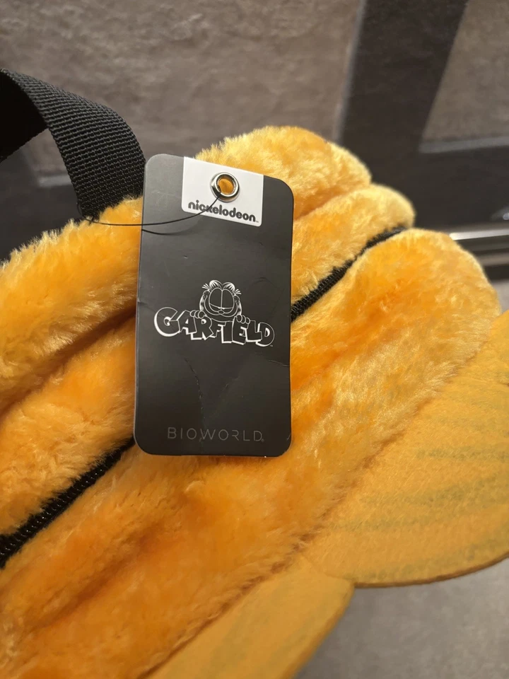 Bioworld Garfield Nickelodeon Plush furry Orange  Backpack NEW with tags  - Image 3 of 4