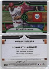 2022 Topps Tribute Stamp of Approval Relics Green /99 Anthony Rendon #SOA-AR
