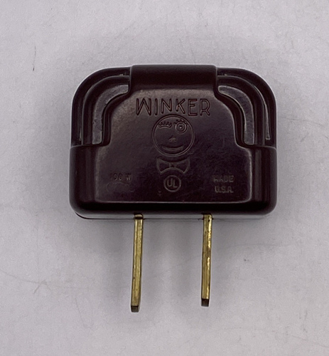 Vtg Bakelite Brown WINKER Christmas Lights Flasher Blinker Adapter Plug ...