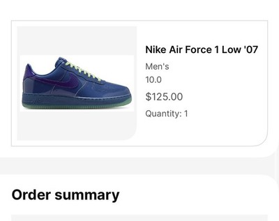 Size 10M - Nike Air Force 1 Low Patent Leather Mystic Navy Grape Ice *PreOrder