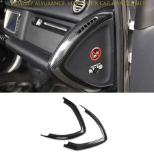 For Benz Smart Fortwo 2009-2015 Carbon Fiber Dash Instrument Both Sides Trim 2PC