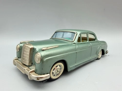 Vintage Tin Litho 1960s Mercedes Benz 219 Toy Car By Bandai