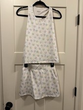 Prince Women's Tennis Skirt and Tank Set White Blue Yellow Pink Size L 14
