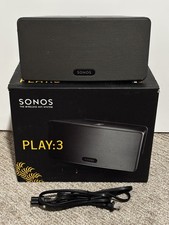 Sonos Play:3 Wireless WiFi Smart Speaker Tested With Original Box Power Cable