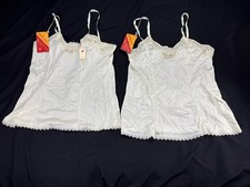  2 VINTAGE  MEL-LIN CAMISOLE  100 NYLON  OFF WHITE  SIZE M  NEW WITH TAGS