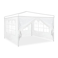 Relaxdays Tende per Gazebo Laterali, Set da 4, Telo Impermeabile in PVC, Pareti 