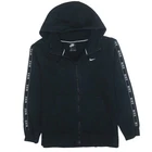 Nike Womens Black Full Zip Hoodie L Logo Hooded Sweatshirt