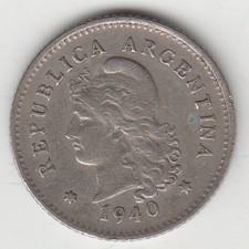 Argentina 1940 10 Centavos as shown