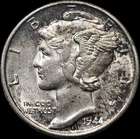1944 P Mercury Dime US Silver Coin