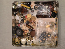 Große Knopfsammlung Vintage / Antik – Metall, Hirschhorn, Kunststoff, Wappen