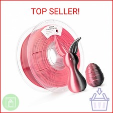AMOLEN Silk PLA 3D Printer Filament, Dual Color Pink Black PLA 1.75mm, Shiny Col