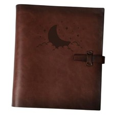 Photo Album 4x6 200 Photos, Genuine Leather Photo Albums with Writing Moon
