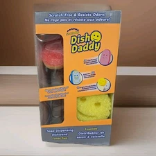 Scrub Daddy Dish Daddy Soap Dispensing Dish Wand Sponge, Combo Pack, NEW!