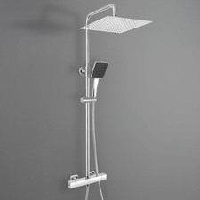 [Przeczytaj opis]Xinyang Termostatyczny blender prysznicowy Zestaw z kwadratowymi opadami deszczu 12"