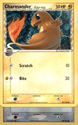 Charmander (Delta Species) 49/100 Crystal Guardians Regular -RB