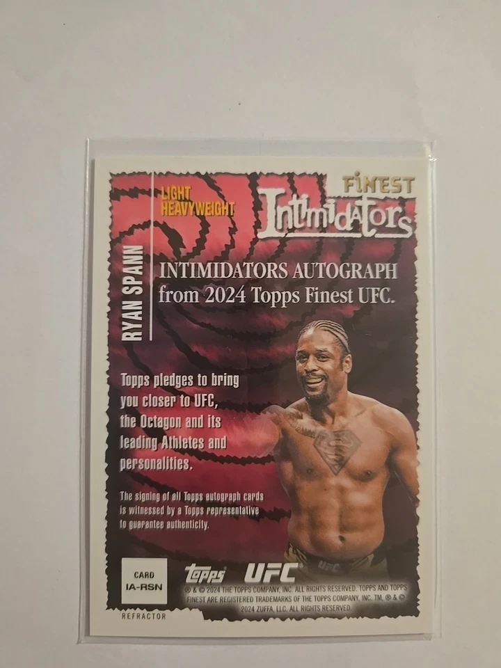UFC Auto #'d /99 - Ryan Spann UFC Finest Intimidators  - Image 3 of 3