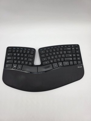 Microsoft 1559 Sculpt Ergonomic Wireless Keyboard  No Receiver! Needs Batteries