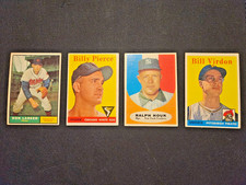 1961 Topps #133 Ralph Houk MG RC + Pierce Larsen Virdon 1958 Topps Lot VG-EX