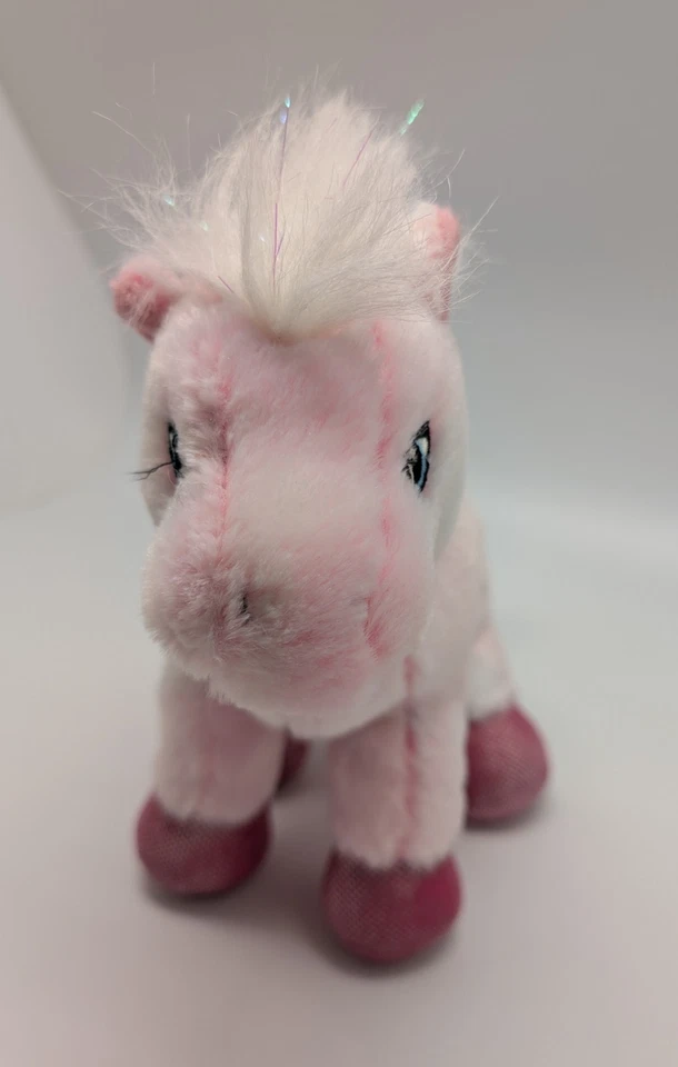 GANZ Webkinz Pink Iridescent Pegasus (flaw) HM068 & Pink Pony HM117 - NO CODES - Image 3 of 4